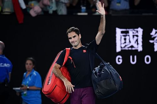 Roger Federer at the 2020 Australian Open