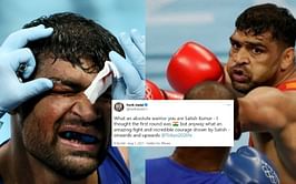 "What a warrior!": Twitter lauds Satish Kumar for fighting with a major eye injury against World No. 1