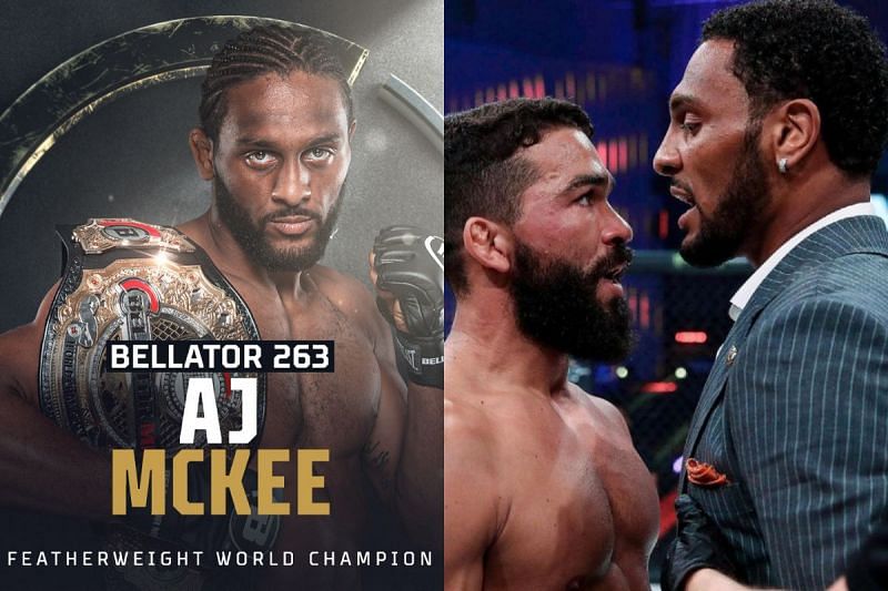 MMA Twitter reacts to A.J. McKee&#039;s win over Patricio Freire [Image credits: @bellatormma and @ajmckee101 via Instagram]