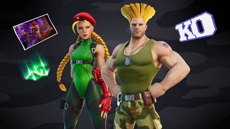 Cammy and Guile, the iconic Street Fighter characters are here on Fortnite! (Image via Epic Games)