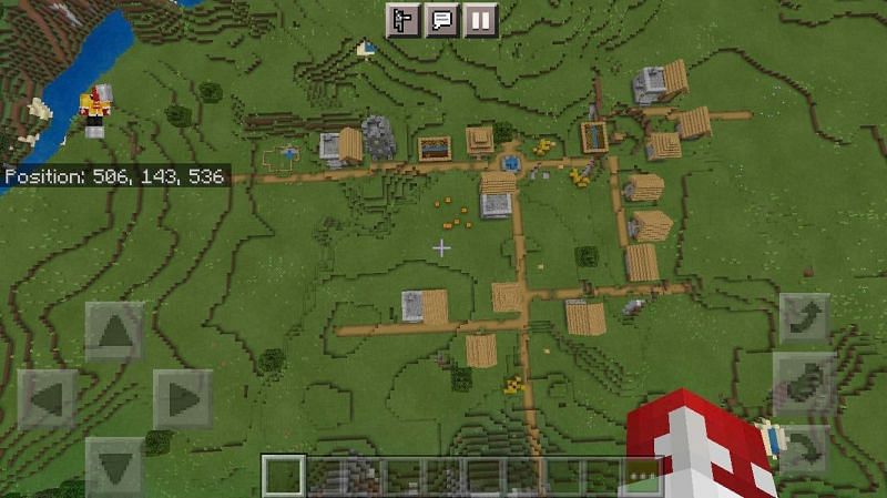 Village with four blacksmiths (Image via Minecraft)