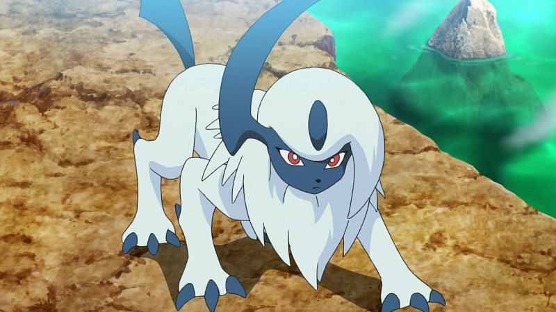 Absol as it appears in the anime (Image via The Pokemon Company)
