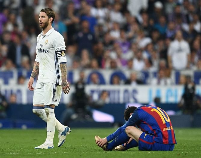Top 5 Lionel Messi vs Sergio Ramos clashes from the past