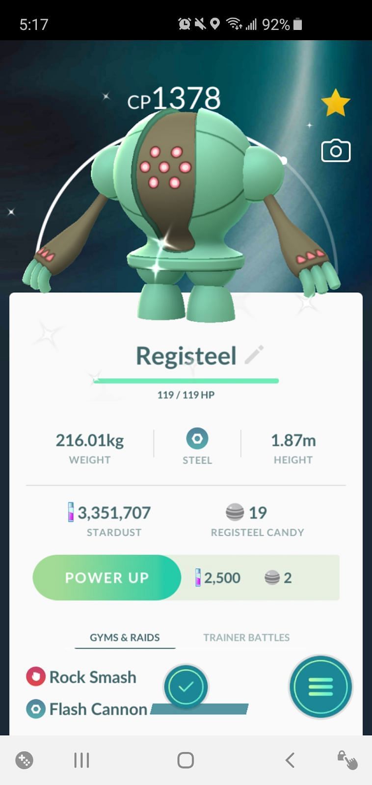 Registeel in Pokemon Go