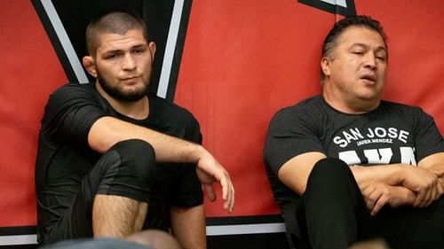 Khabib Nurmagomedov and Javier Mendez [Photo via @khabib_nurmagomedov on Instagram]