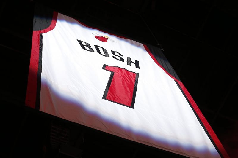 Chris Bosh&#039;s Miami Heat Jersey is retired