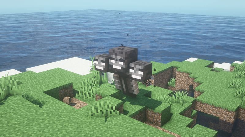 The wither mob in the game (Image via Minecraft)