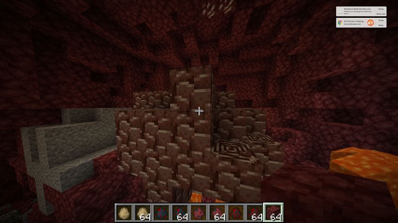 Too much debris in the Nether (Image via bugs.mojang)