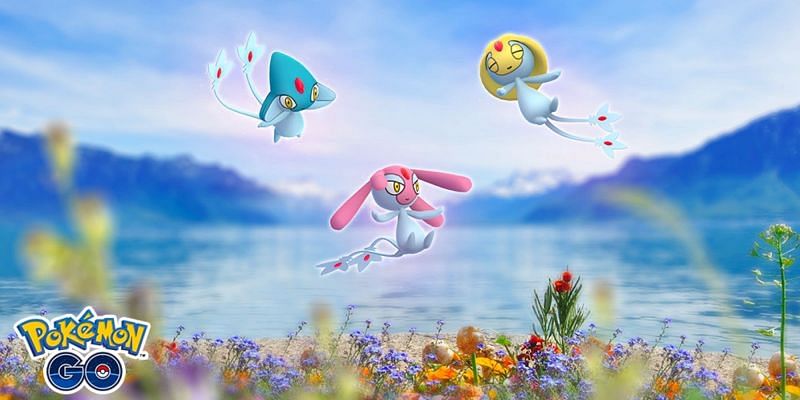 Lake Guardian Uxie, Mesprit, and Azelf will be making an appearance this September (Image via Niantic)