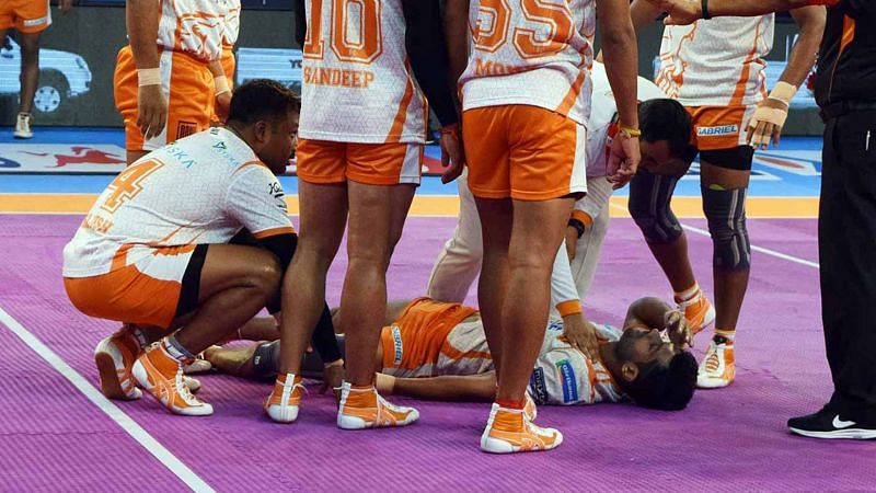 Kabaddi is a physical contact sport, where injuries are common for the players.