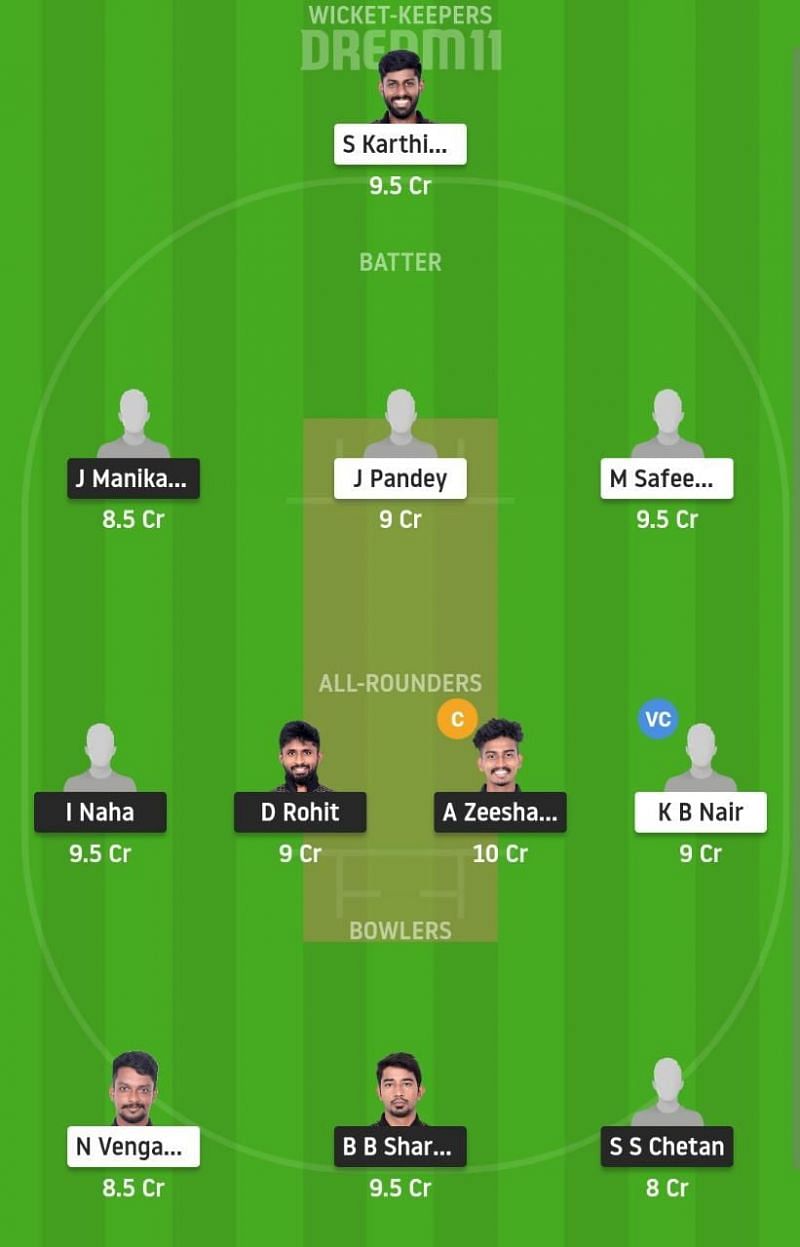 PAN vs BUL Dream11 Fantasy Suggestion #1 - Pondicherry T20