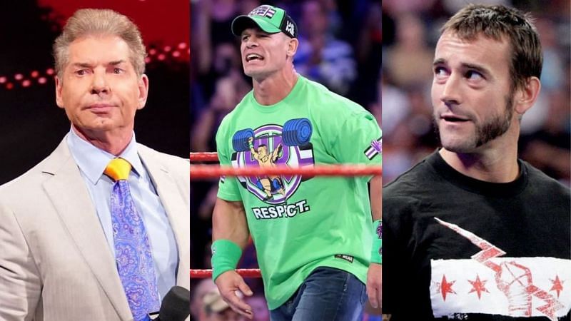 Vince McMahon, John Cena and CM Punk