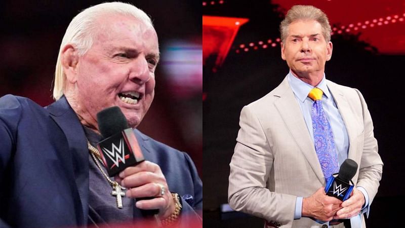 Ric Flair (left); Vince McMahon (right)