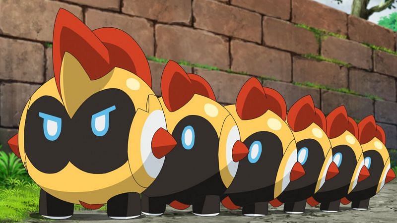 Goh&#039;s Falinks in the anime (Image via The Pokemon Company)