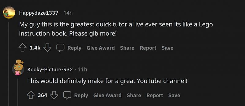 OP to create a YouTube channel? (Image via Reddit)