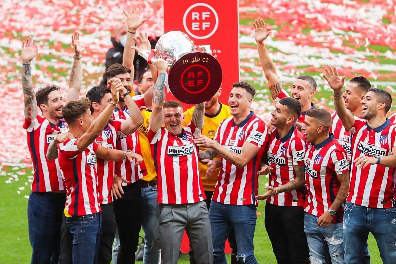 Atletico de Madrid Celebrate Winning La Liga