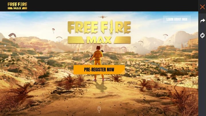 free fire max rewards website