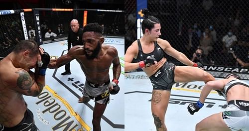 Philip Rowe vs. Orion Cosce (left), Cheyanne Buys vs. Gloria de Paula (right) [Images Courtesy: @ufc on Instagram]