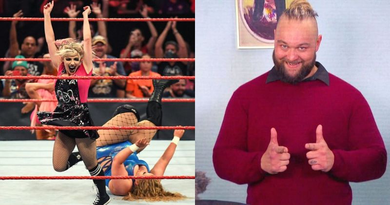Alexa Bliss, Doudrop, and Bray Wyatt.