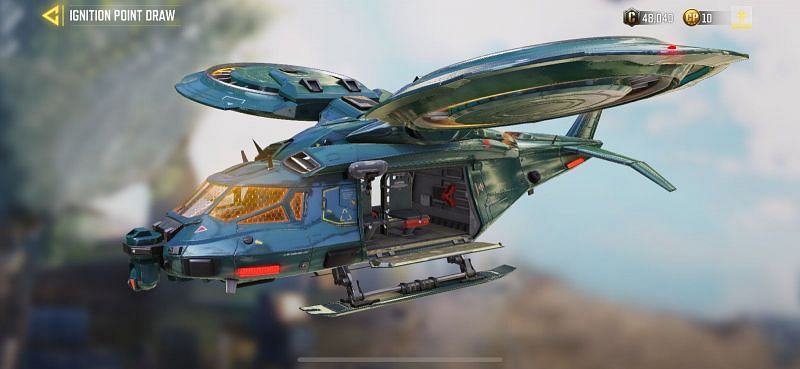 The legendary helicopter is out in COD Mobile, and players will have to pull it from the Ignition Point Draw (Image via Call of Duty Mobile)