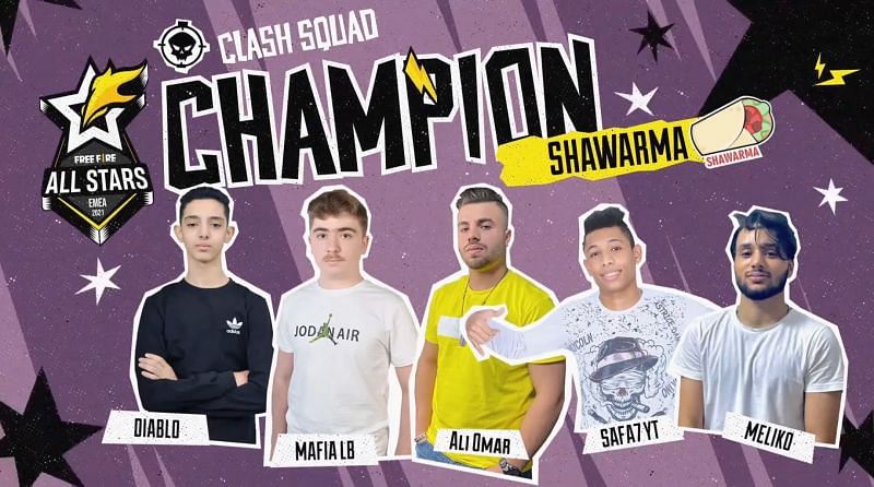 Shawarma wins Free Fire All-Stars day 2 Clash Squad (Image via official YouTube channel)