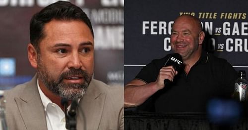 Oscar De La Hoya (left) and Dana White (right)