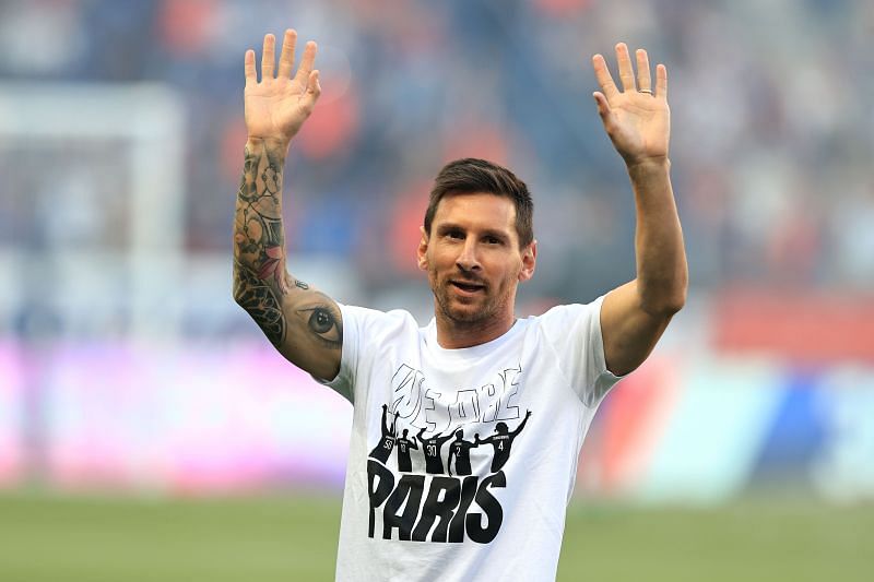Lionel Messi has been unveiled as a PSG player. (Photo by David Rogers/Getty Images)