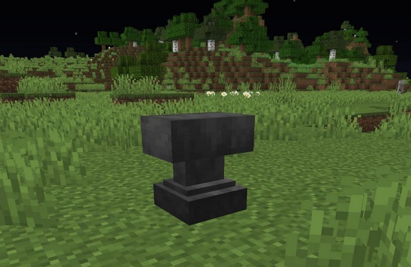 A Minecraft anvil crafted using iron ingots and iron blocks (Image via Minecraft)