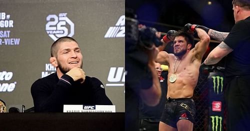 Khabib Nurmagomedov (left) and Henry Cejudo (right)