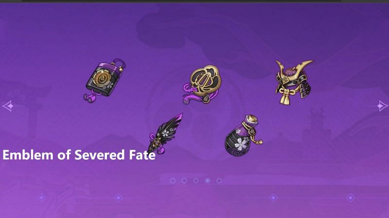 Emblem of Severed Fate artifacts (Image via miHoYo)