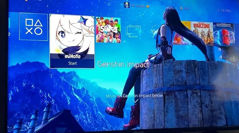 Home Screen in PS4 platform (Image via WhewDiffiCult, Youtube)