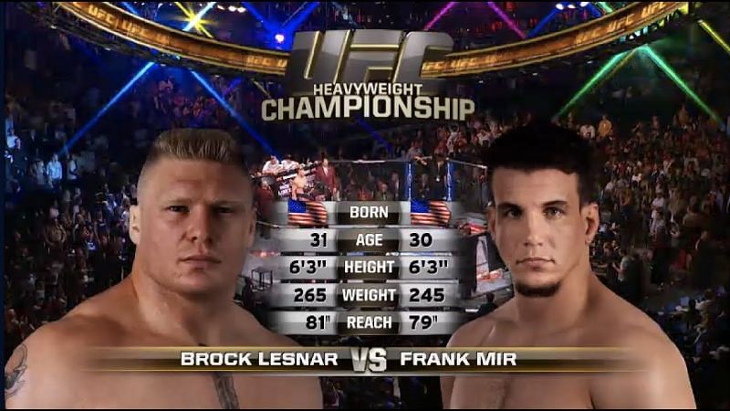 Brock Lesnar v Frank Mir 2 | Image via Twitter @VIPortalINC