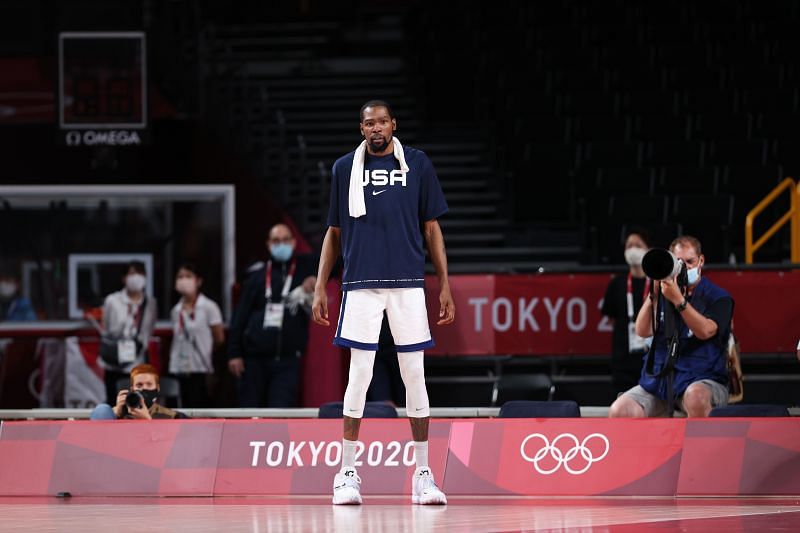 Kevin Durant #7 of Team United States at the Olympics.