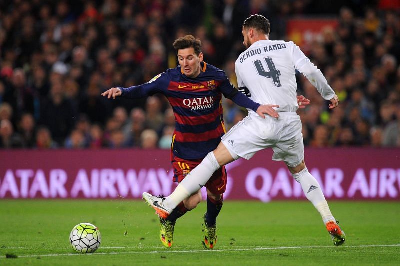 Messi has had several battles with Ramos in the past