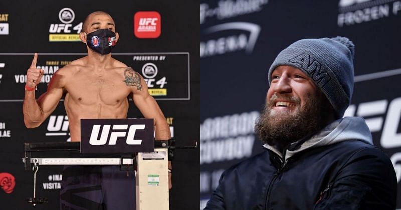 Jose Aldo (left) &amp; Conor McGregor (right)