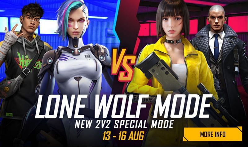 The Lone Wolf 2v2 special game mode has been launched (Image via Free Fire)