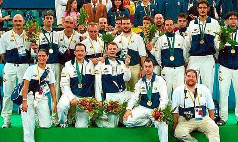2000 सिडनी पैरालंपिक के दौरान स्वर्ण पदक विजेता स्पेन की टीम 
