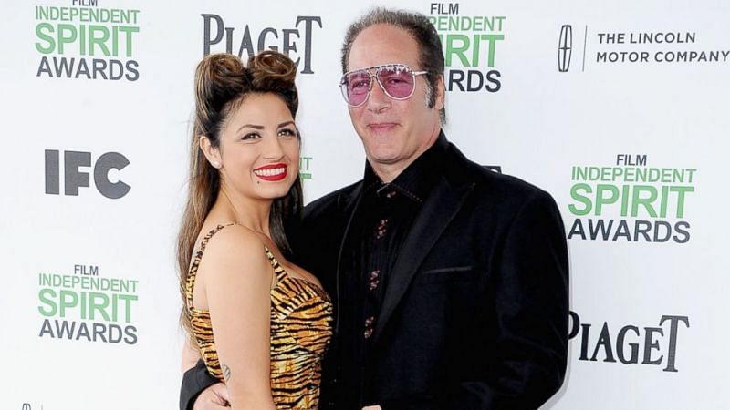 Andrew Dice Clay with his third wife, Valerie Vasquez (image via Getty Images)