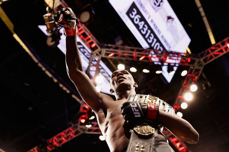Israel Adesanya as UFC middleweight champion [Image courtesy: Getty]