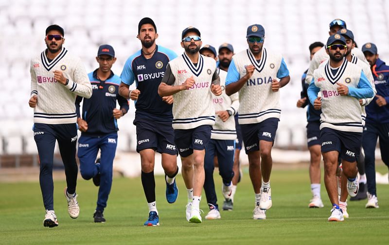 Team India warming up ahead of the England Tests. Pic: Getty Images