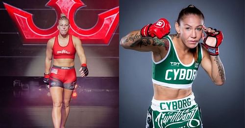 Kayla Harrison (L), Cris Cyborg (R) [Images via @judokayla and @criscyborg on Instagram]