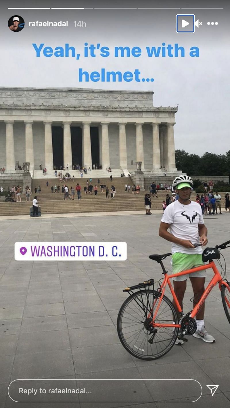 Rafael Nadal, with his awkward pose and funny caption