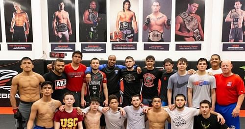 Daniel Cormier with his teammates at AKA