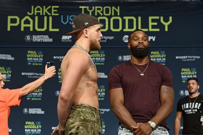 Jake Paul slams "uneducated" and "delusional" Tyron Woodley for not recognizing the efforts he's made to solve the fighter pay issue