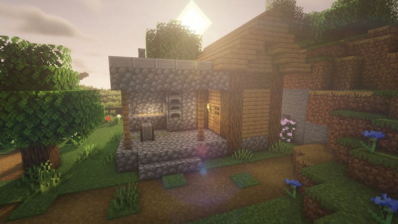 A weaponsmith&#039;s house (Image via Minecraft)