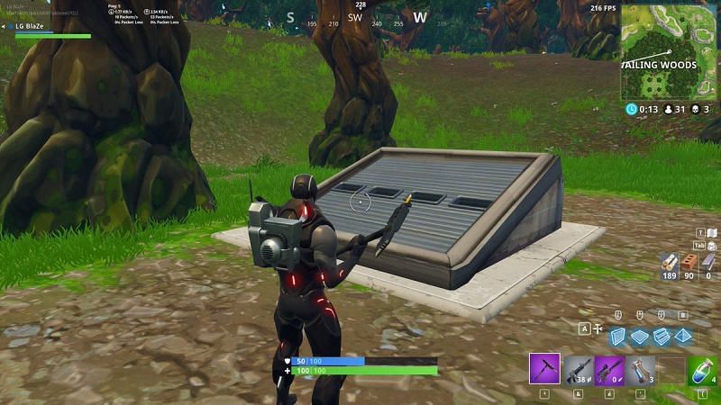 A secret underground bunker in Fortnite (Image via Epic Games)