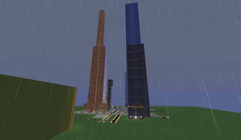 The start of a city (Image via planetminecraft)