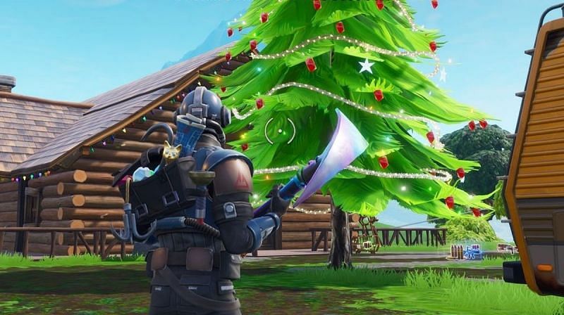Trees represent the best source of wood for Fortnite players. Image via Epic Games