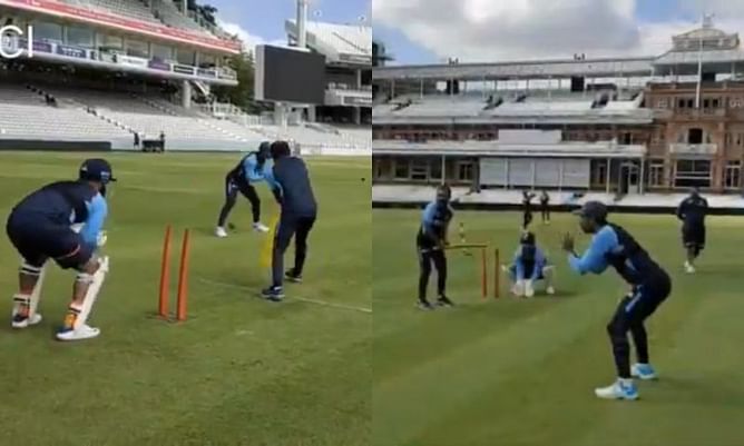 ENG vs IND 2021: Watch: Rishabh Pant undergoes unique wicket-keeping training at Lord's