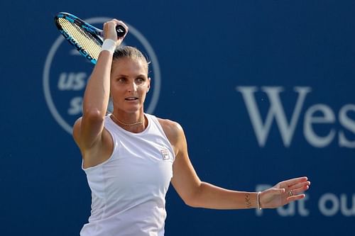 Karolina Pliskova in action at Cincinnati